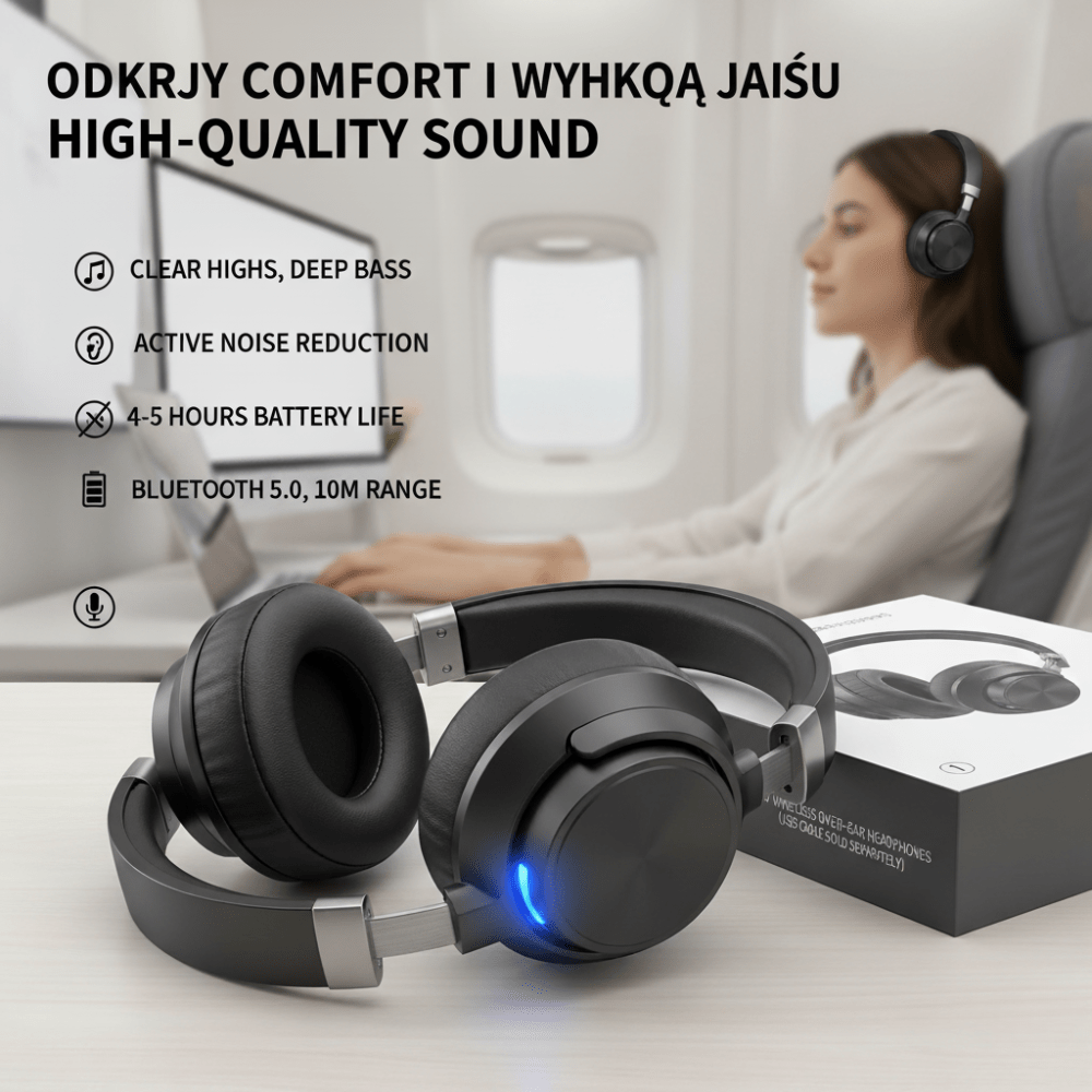 Ziovara – Bezprzewodowe Słuchawki ANC Bluetooth - ZiovaraSKU_1758802482693_796